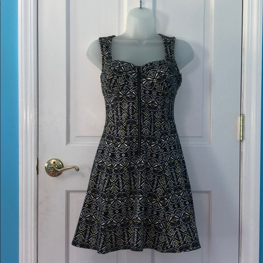 Material Girl zipper front open back dress